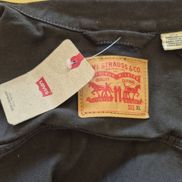 NWT Men’s Levi’s Black Jean Jacket Size XL  Denim Jacket 100% Cotton - Picture 3 of 4